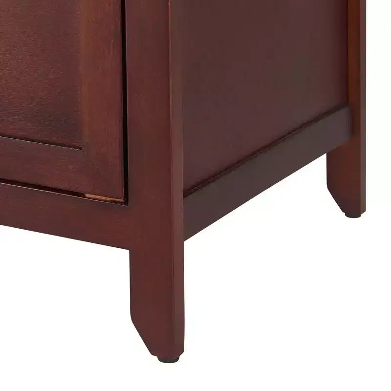 Side Table with Single Drawer and Storage Cabinet