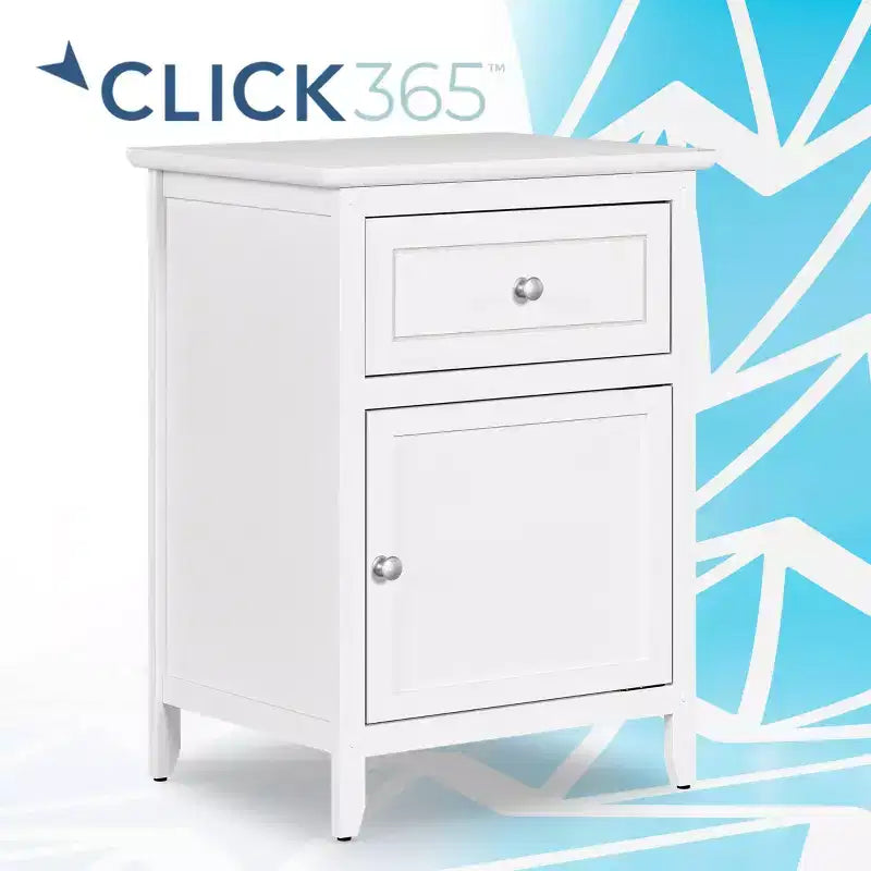 Side Table with Single Drawer and Storage Cabinet