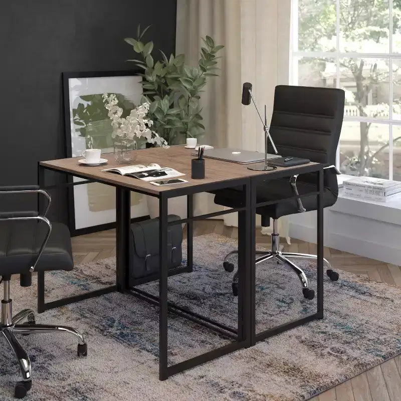 Rustic Home Office Folding Computer Desk - 40"