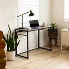 Bureau informatique pliant rustique - 100 cm