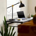 Bureau informatique pliant rustique - 100 cm