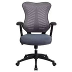 Fauteuil de bureau ergonomique pivotant en maille avec dossier haut, accoudoirs réglables