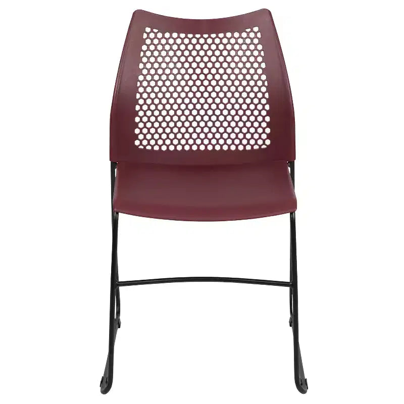 Flash Furniture HERCULES Series 661 lb. Capacity Stack Chair with Air-Vent Back and Powder Coated Sled Base