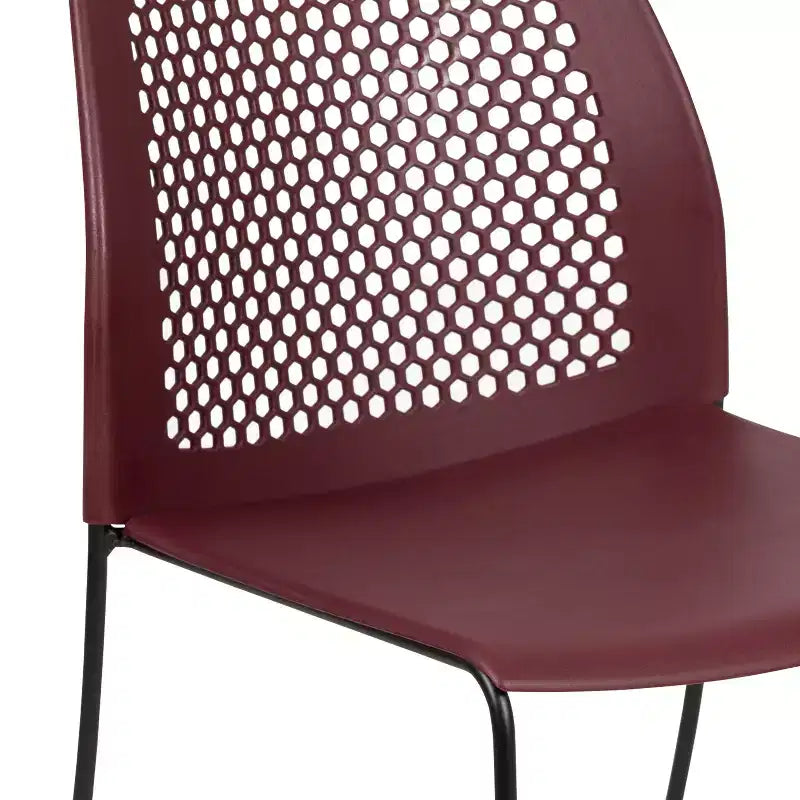 Flash Furniture HERCULES Series 661 lb. Capacity Stack Chair with Air-Vent Back and Powder Coated Sled Base
