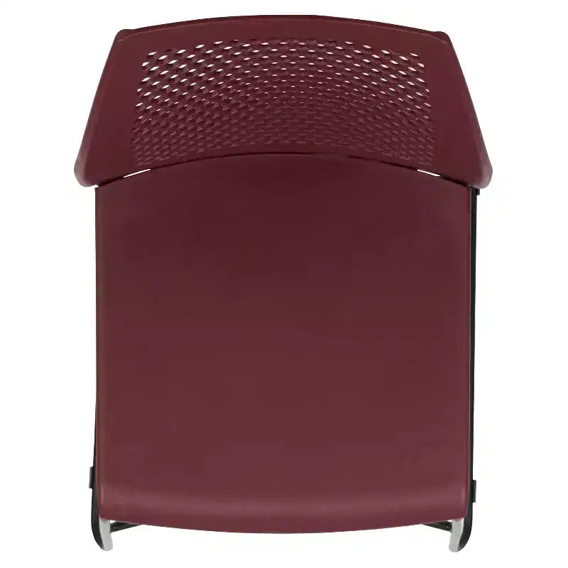 Flash Furniture HERCULES Series 661 lb. Capacity Stack Chair with Air-Vent Back and Powder Coated Sled Base