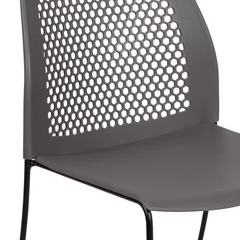 Flash Furniture HERCULES Series 661 lb. Capacity Stack Chair with Air-Vent Back and Powder Coated Sled Base