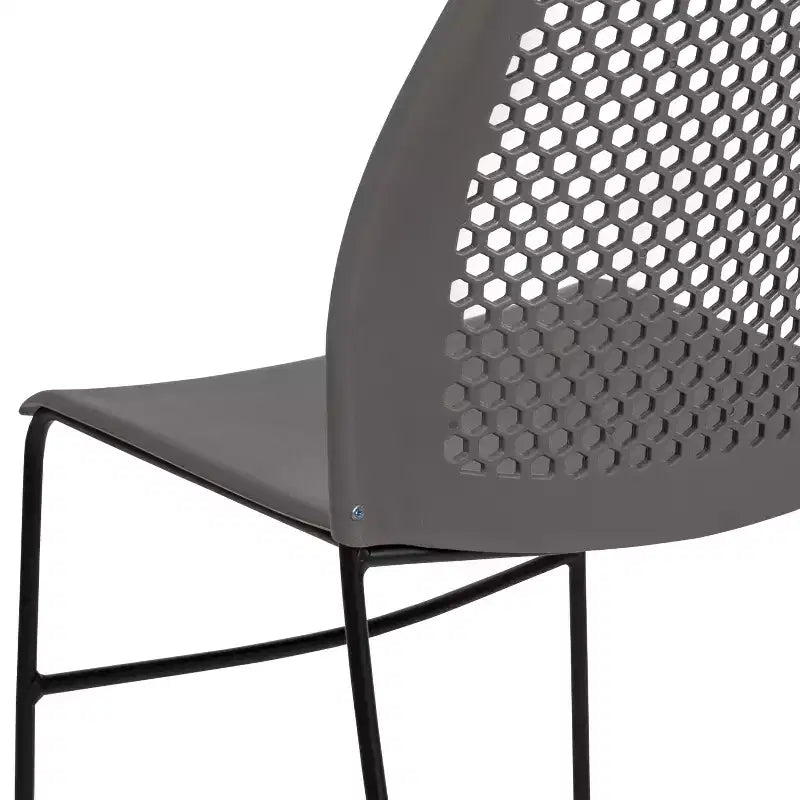 Flash Furniture HERCULES Series 661 lb. Capacity Stack Chair with Air-Vent Back and Powder Coated Sled Base