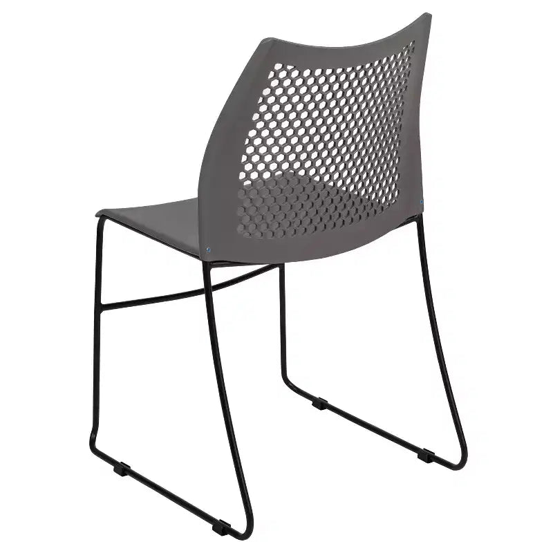 Flash Furniture HERCULES Series 661 lb. Capacity Stack Chair with Air-Vent Back and Powder Coated Sled Base