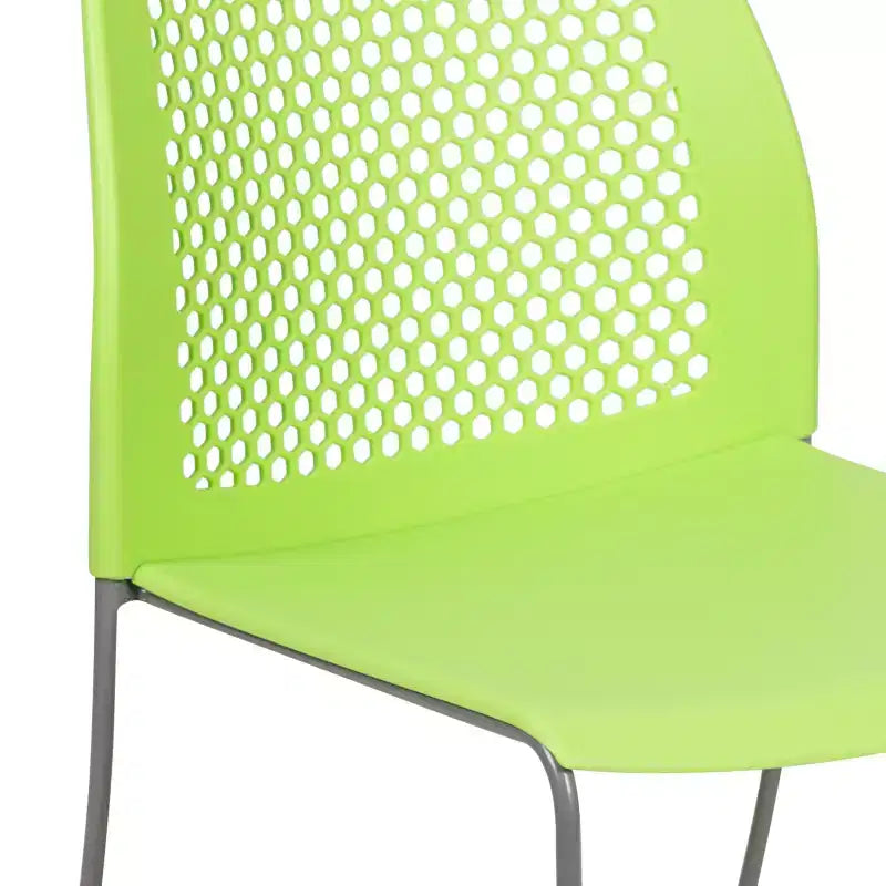 Flash Furniture HERCULES Series 661 lb. Capacity Stack Chair with Air-Vent Back and Powder Coated Sled Base