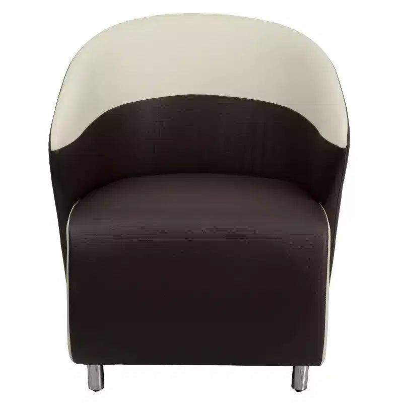 Flash Furniture LeatherSoft Curved Barrel Back Lounge Chair