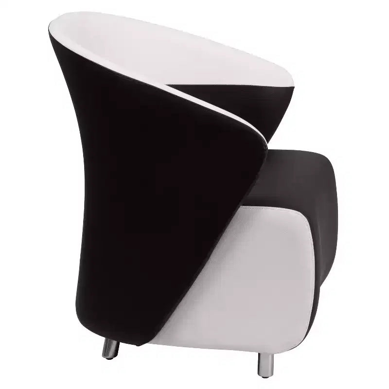 Flash Furniture LeatherSoft Curved Barrel Back Lounge Chair