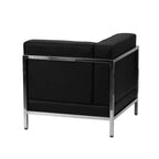 Fauteuil d'angle gauche modulaire contemporain de la série  avec assise capitonnée et cadre enveloppant