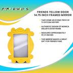 Réplique de miroir de porte cadre judas jaune de l'émission télé | 38 x 28 cm