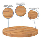 Plateau de table rond style billot de boucher - Plateau de table de restaurant
