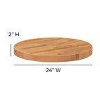 Plateau de table rond style billot de boucher - Plateau de table de restaurant