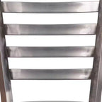 Tabouret de bar à dossier échelle en métal, laqué transparent, pour restaurant