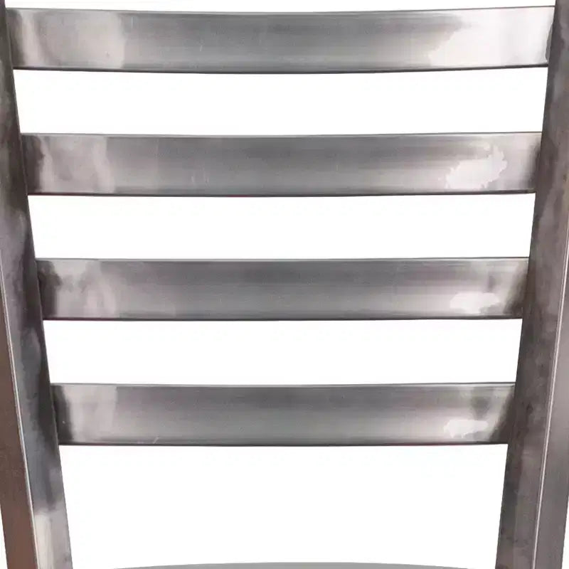 Emma and Oliver Clear Coated Ladder Back Metal Restaurant Dining Barstool