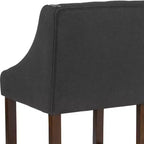 Tabouret de comptoir tufté en noyer 24H