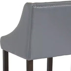 Tabouret de comptoir tufté en noyer 24H