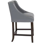 Tabouret de comptoir tufté en noyer 24H