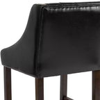 Tabouret de comptoir tufté en noyer 24H
