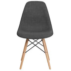 Chaise de salle à manger en tissu avec pieds en bois