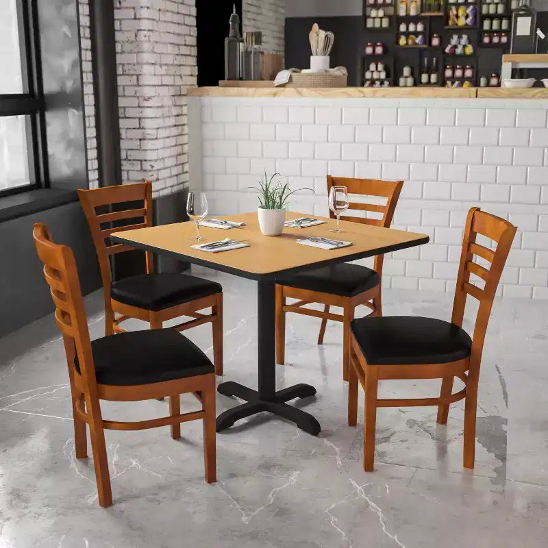 Emma and Oliver Ladder Back Wooden Restaurant Dining Chair