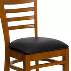 Chaise de salle à manger en bois à barreaux Emma et Oliver