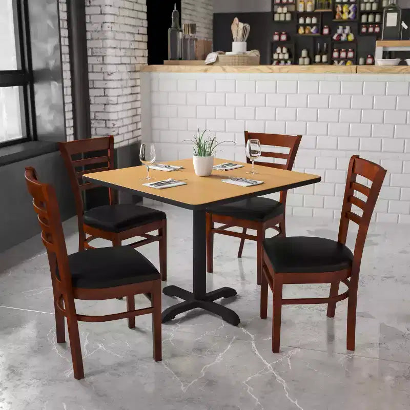 Emma and Oliver Ladder Back Wooden Restaurant Dining Chair