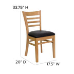 Chaise de salle à manger en bois à barreaux Emma et Oliver
