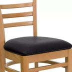 Chaise de salle à manger en bois à barreaux Emma et Oliver