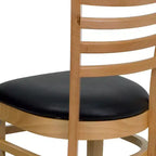 Chaise de salle à manger en bois à barreaux Emma et Oliver