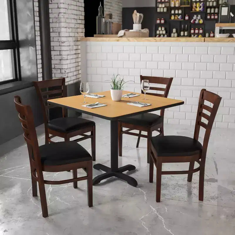 Emma and Oliver Ladder Back Wooden Restaurant Dining Chair