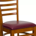 Chaise de salle à manger en bois à barreaux Emma et Oliver