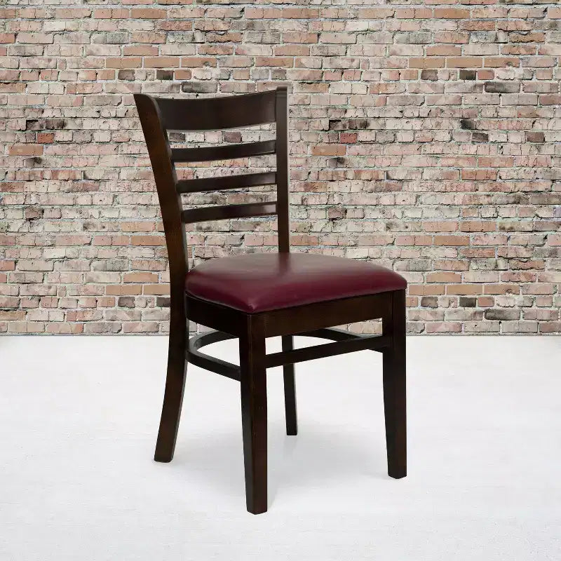 Emma and Oliver Ladder Back Wooden Restaurant Dining Chair