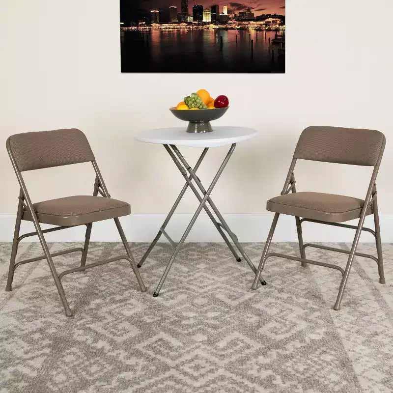 Emma and Oliver 4 Pack Home & Office Portable Party Events Padded Metal Folding Chair
