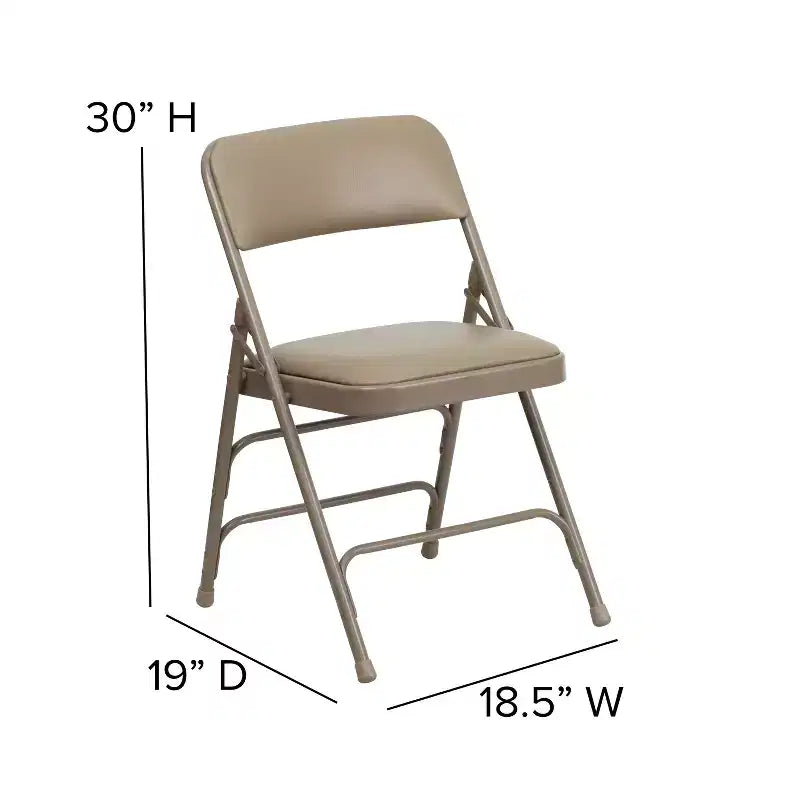 Emma and Oliver 4 Pack Home & Office Portable Party Events Padded Metal Folding Chair