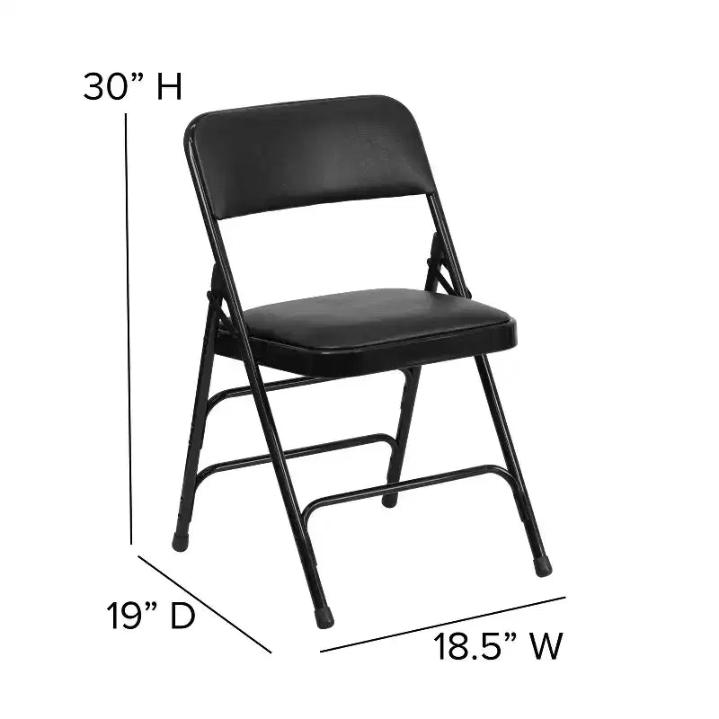 Emma and Oliver 4 Pack Home & Office Portable Party Events Padded Metal Folding Chair