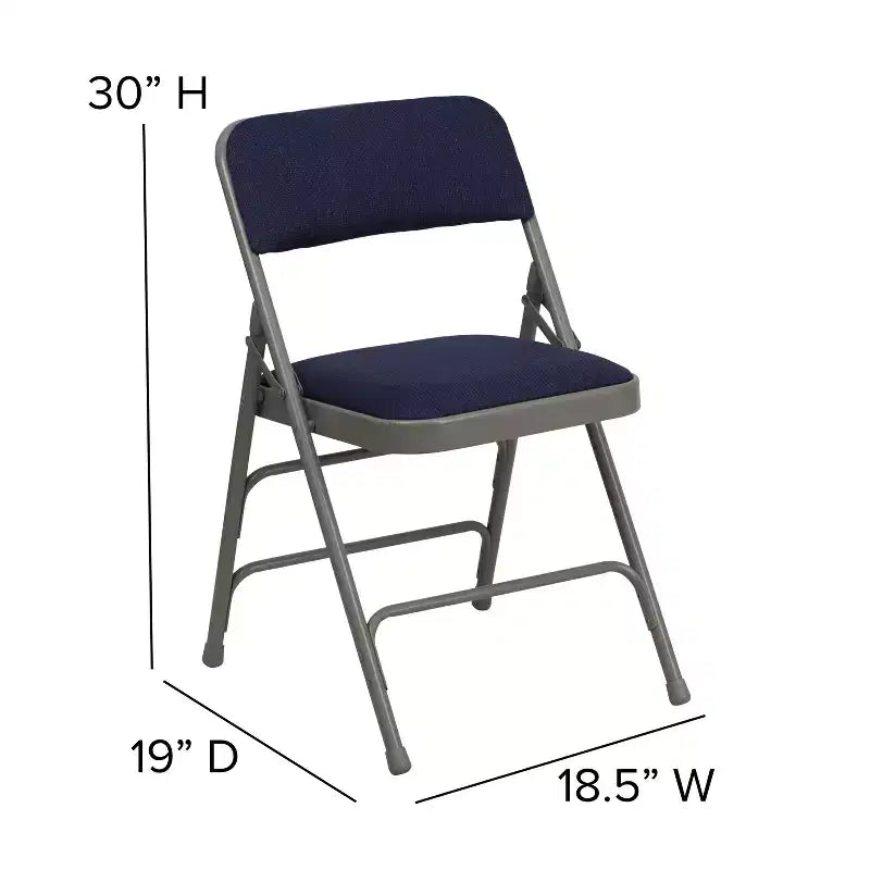 Emma and Oliver 4 Pack Home & Office Portable Party Events Padded Metal Folding Chair