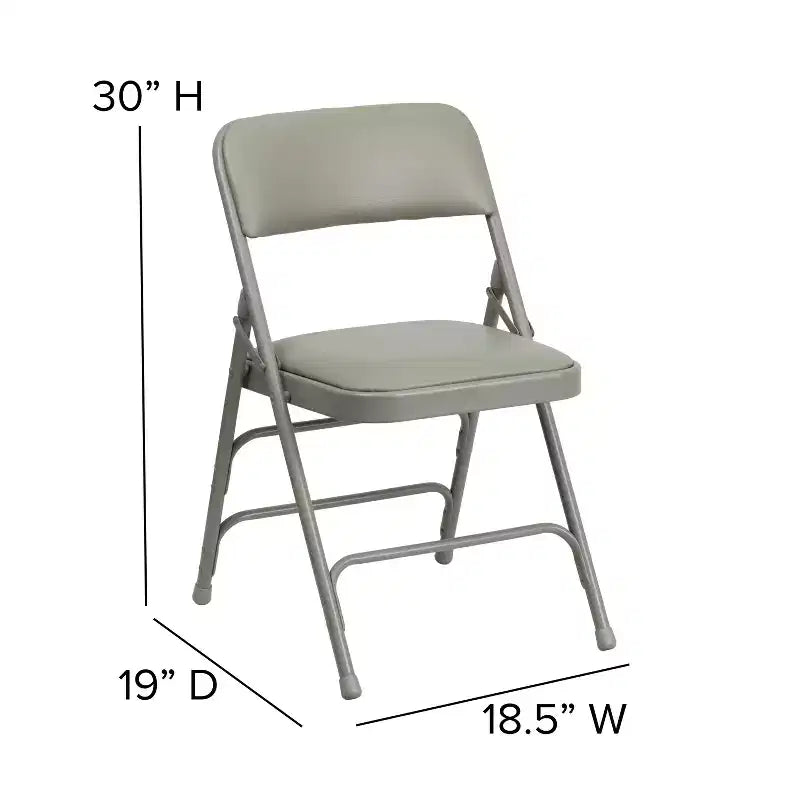 Emma and Oliver 4 Pack Home & Office Portable Party Events Padded Metal Folding Chair