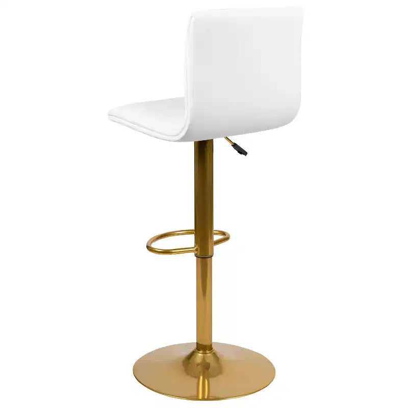 Flash Furniture Modern Vinyl Adjustable Height Barstool with Horizontal Stitch Back, Set of 2