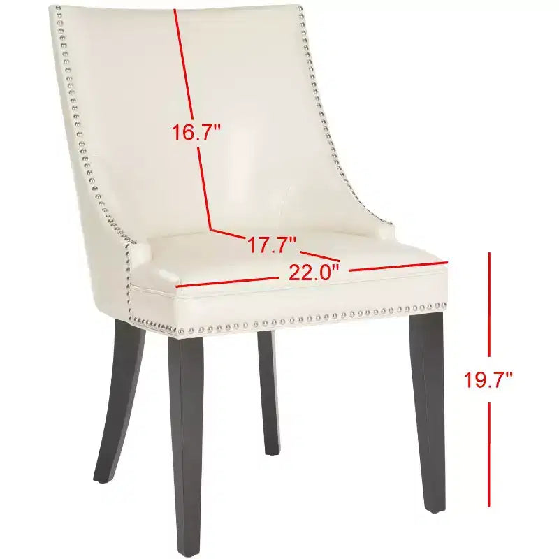 Afton 20 H Side Chair With Nail Head Trim (Set of 2) - MCR4715 - Safavieh Couture