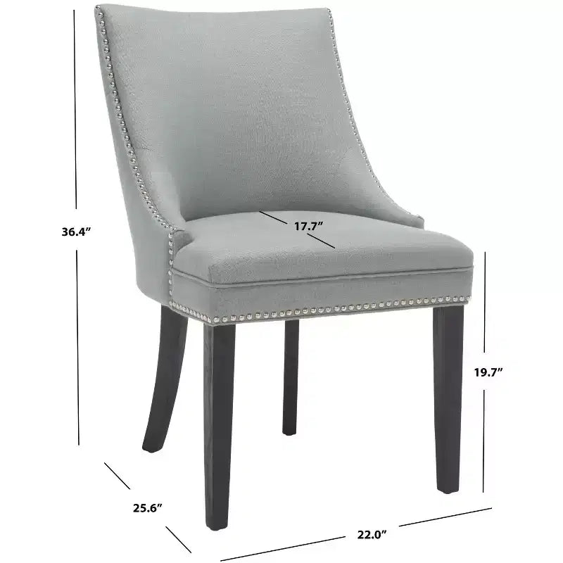 Afton 20 H Side Chair With Nail Head Trim (Set of 2) - MCR4715 - Safavieh Couture