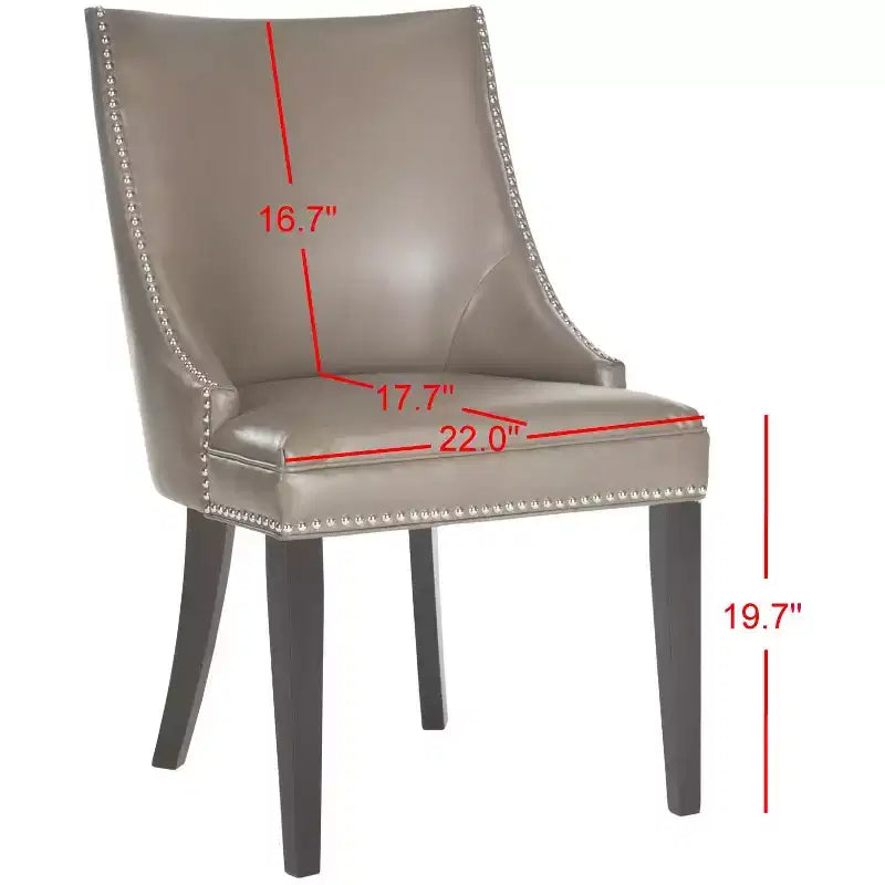 Afton 20 H Side Chair With Nail Head Trim (Set of 2) - MCR4715 - Safavieh Couture