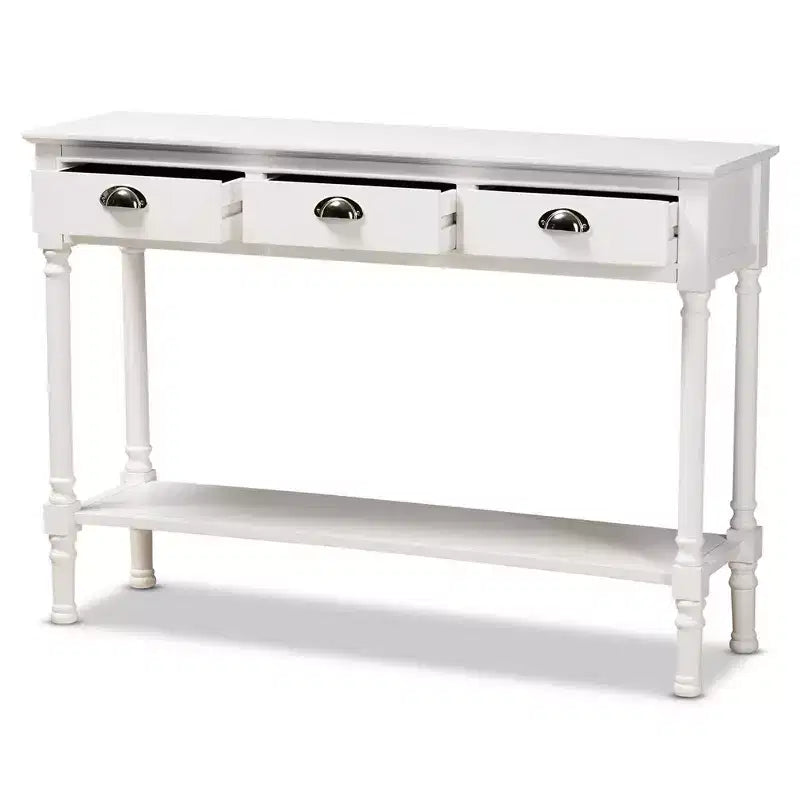 Garvey Wood 3 Drawer Entryway Console Table - Baxton Studio