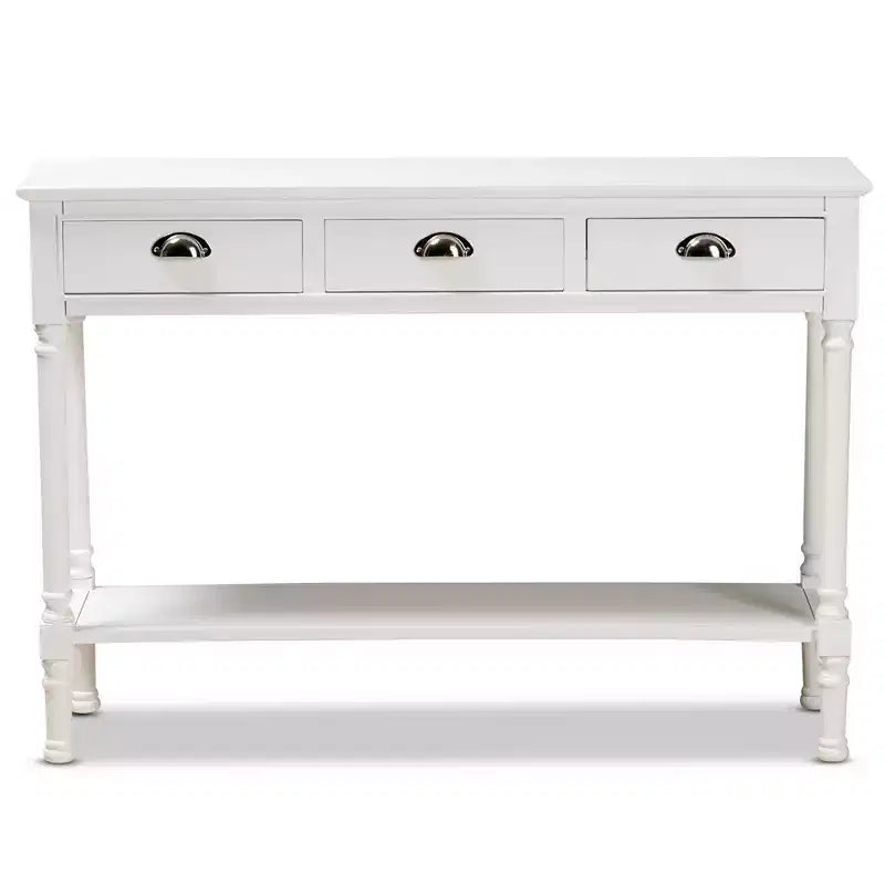 Garvey Wood 3 Drawer Entryway Console Table - Baxton Studio
