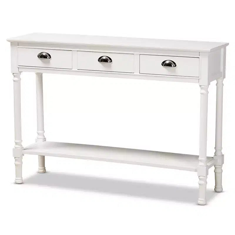 Garvey Wood 3 Drawer Entryway Console Table - Baxton Studio