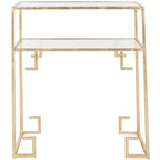 Berdine Accent Table - FOX2560 - Gold/Mirror - Safavieh Couture
