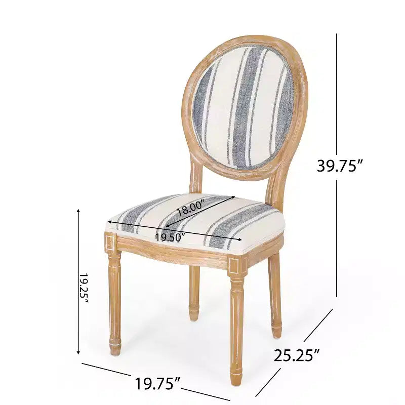 Set of 2 Phinnaeus French Country Fabric Dining Chairs - Christopher Knight Home