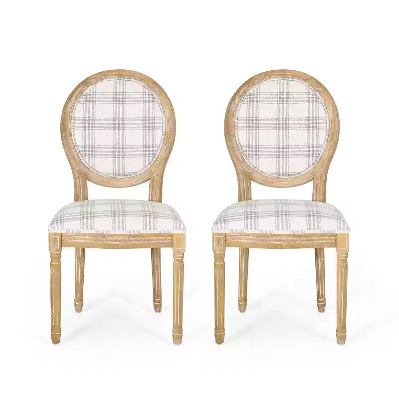 Set of 2 Phinnaeus French Country Fabric Dining Chairs - Christopher Knight Home